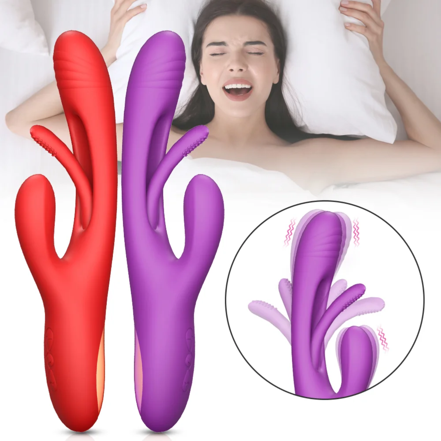 🔥 Vibrador Clítoris 💖 Punto G Silicona 7 Modos
