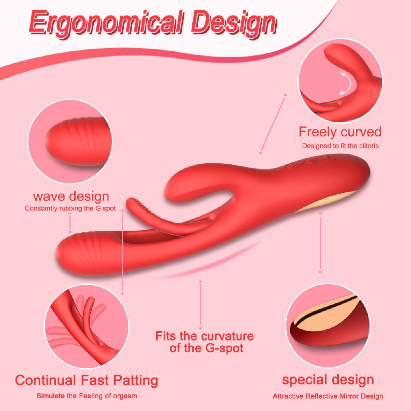 🔥 Vibrador Clítoris 💖 Punto G Silicona 7 Modos