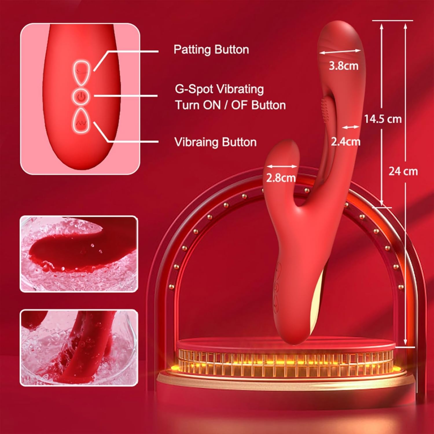 🔥 Vibrador Clítoris 💖 Punto G Silicona 7 Modos